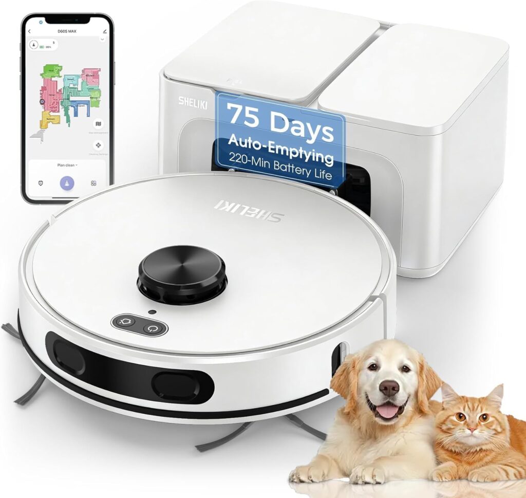 Robot Vacuum and Mop Combo D60S MAX with 75 Days Self-Emptying LiDAR Navigation - Product Image