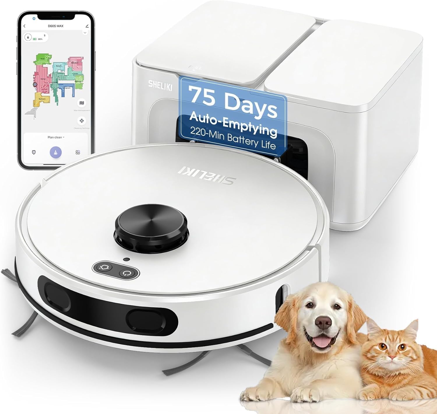 Robot Vacuum and Mop Combo D60S MAX with 75 Days Self-Emptying LiDAR Navigation - Review