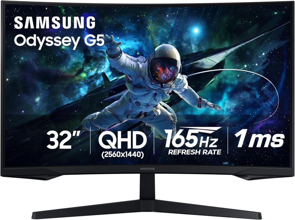 SAMSUNG 32 inch Odyssey G55C QHD 1000R Curved Gaming Monitor LS32CG550ENXZA - Product Image