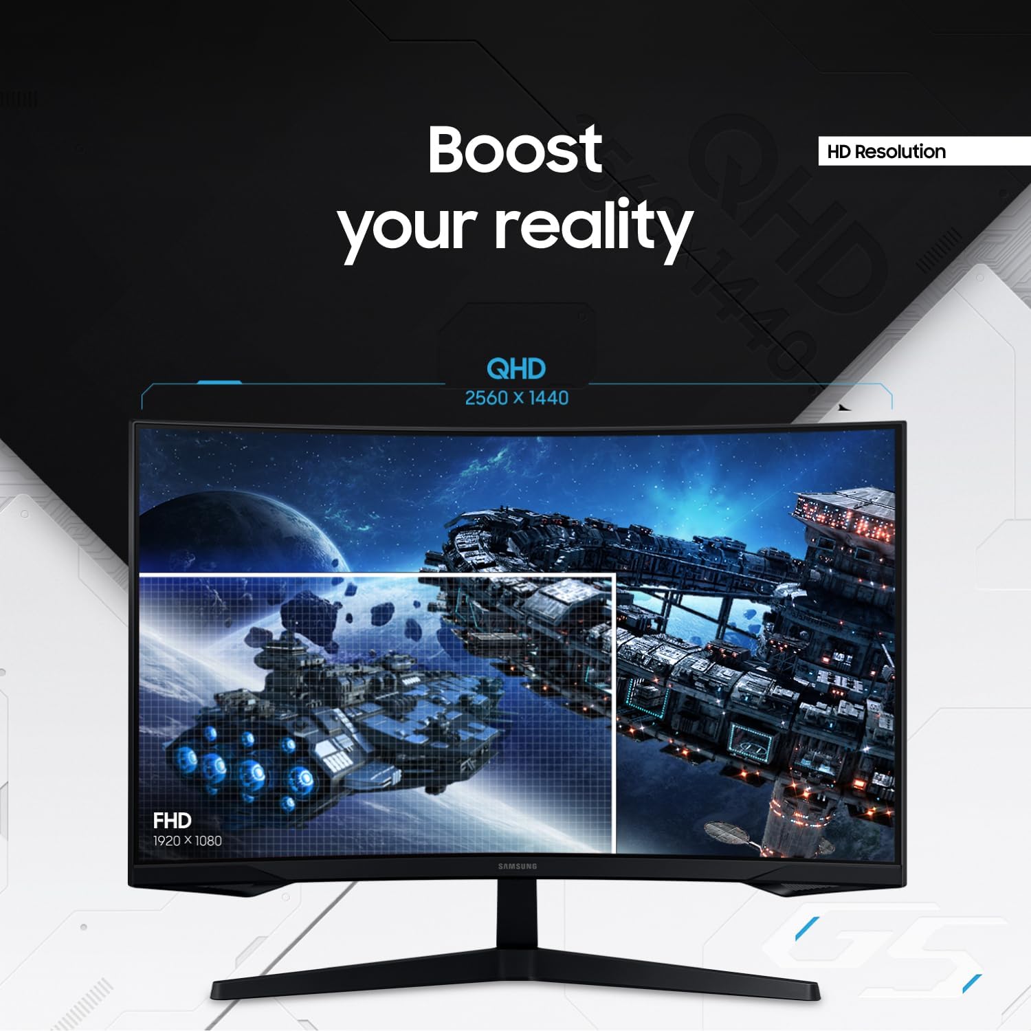 SAMSUNG 32 inch Odyssey G55C QHD 1000R Curved Gaming Monitor LS32CG550ENXZA - Design and Build