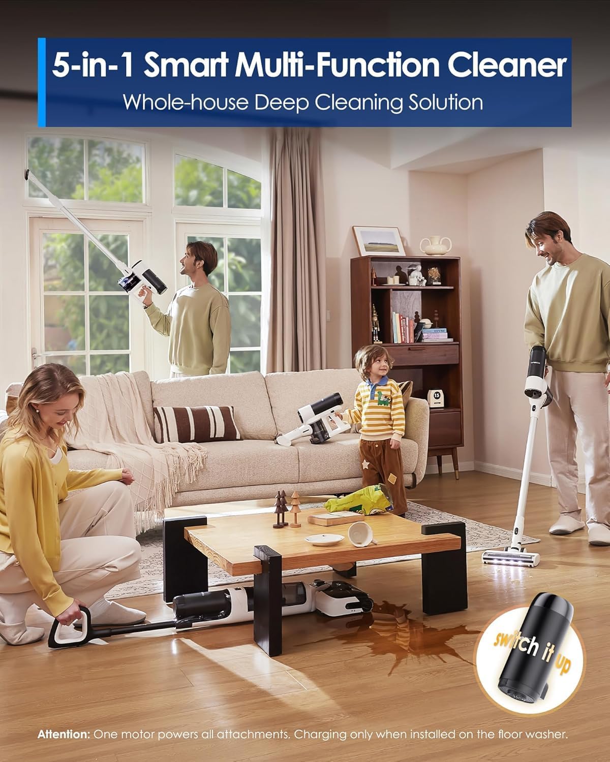 Tineco Floor ONE Switch S6 Stretch Wet Dry Vacuum Cleaner - Design and Build