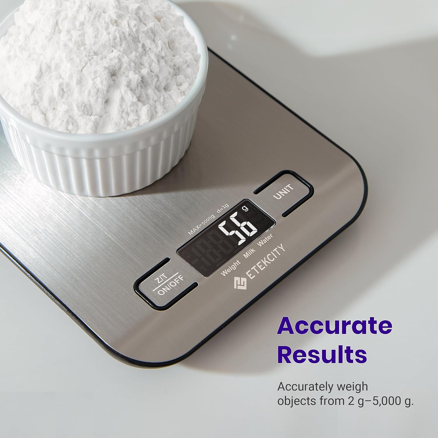 Etekcity Food Kitchen Scale Digital Grams and Ounces LCD Display 304 Stainless Steel - Key Specifications