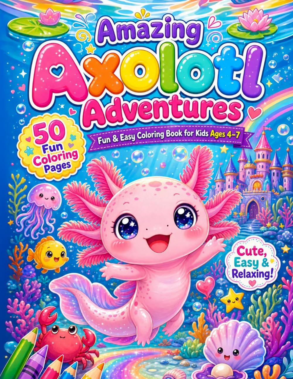 Amazing Axolotl Adventures: Fun & Easy Coloring Book for Kids Ages 4-7 - Review