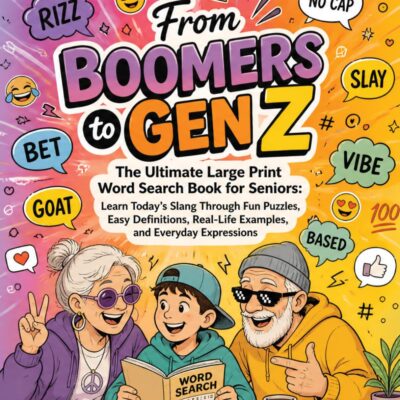 From Boomers to Gen Z: The Ultimate Large Print Word Search Book for Seniors (Train Your Brain) - Product Image