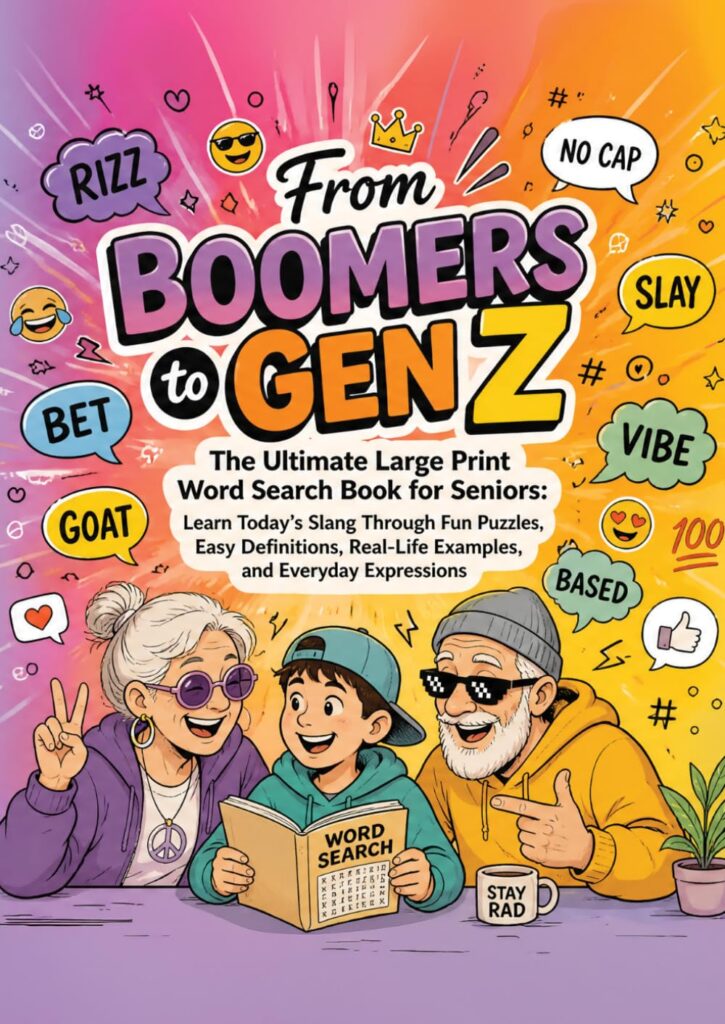 From Boomers to Gen Z: The Ultimate Large Print Word Search Book for Seniors (Train Your Brain) - Product Image