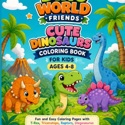 Fun Dinosaur Coloring Book for Boys and Girls: Easy and Relaxing Dinosaur Coloring Activities for Children - Product Image