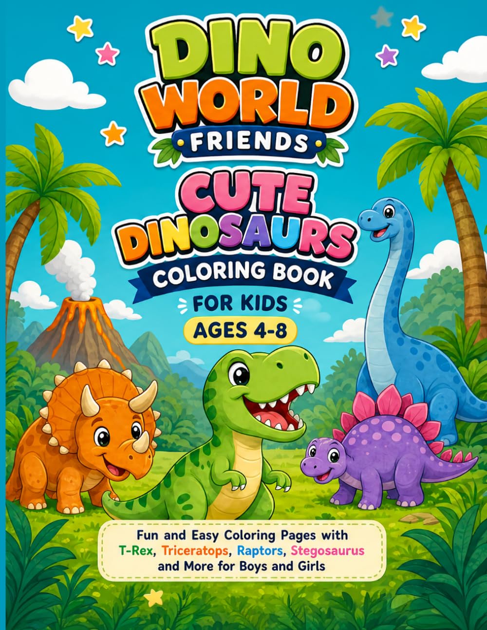 Fun Dinosaur Coloring Book for Boys and Girls: Easy and Relaxing Dinosaur Coloring Activities for Children - Review