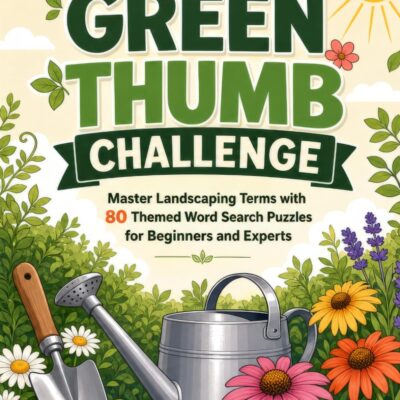 Green Thumb Challenge: Master Landscaping Terms with 80 Themed Word Search Puzzles for Beginners and Experts - Product Image