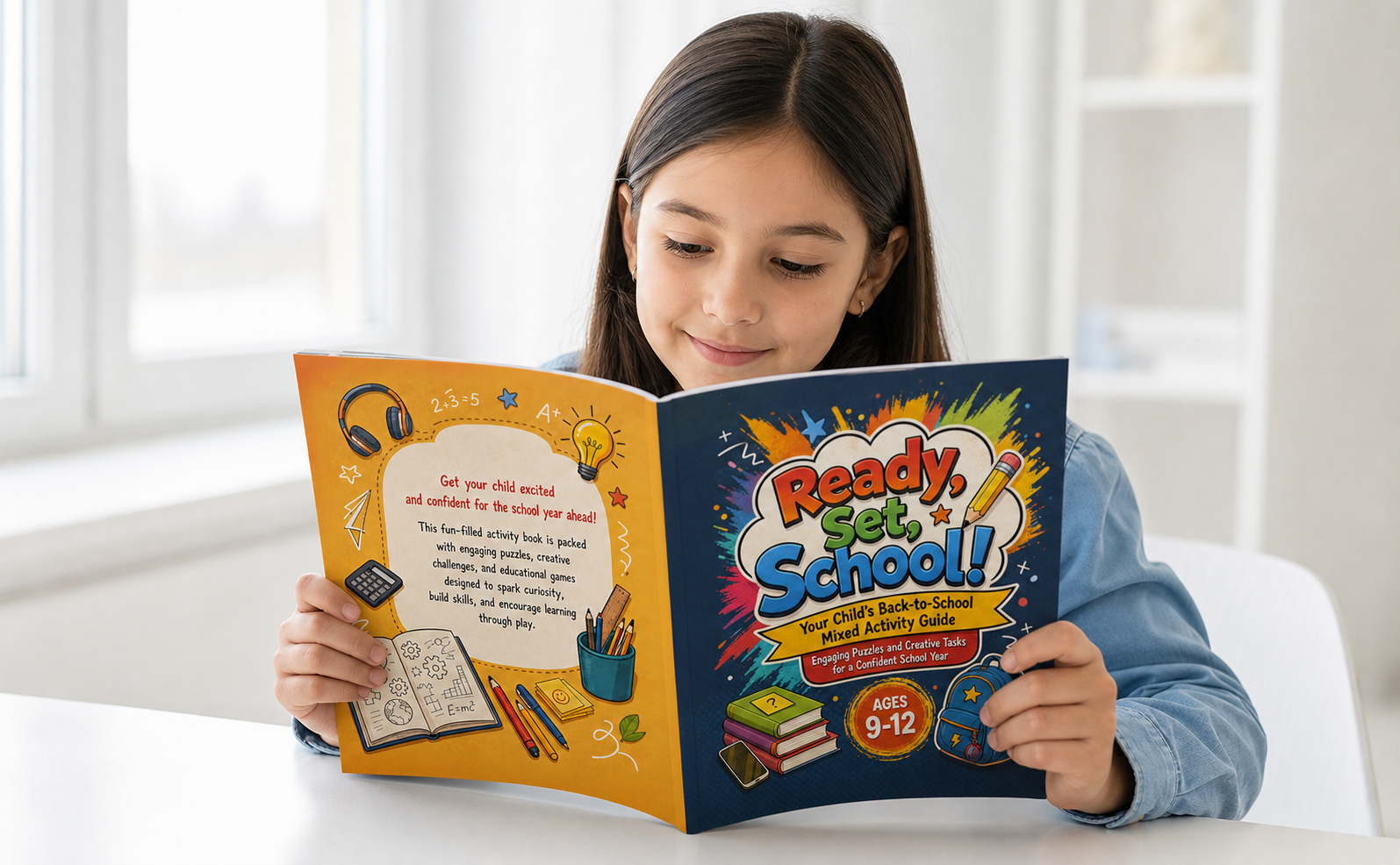 Ready Set School Ages 9-12 Mixed Activity Book with Puzzles Mazes and Creative Coloring for Kids - Key Specifications
