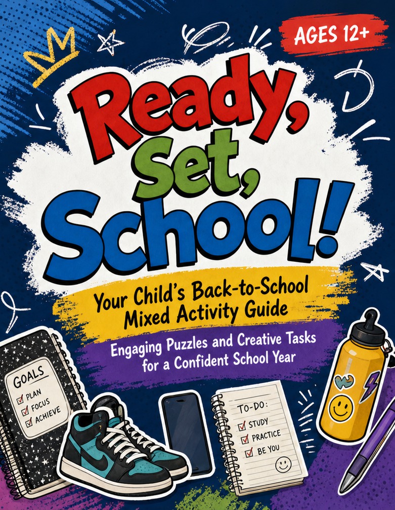 Ready Set School Ages 12 Plus Mixed Activity Book for Kids Starting School - Performance