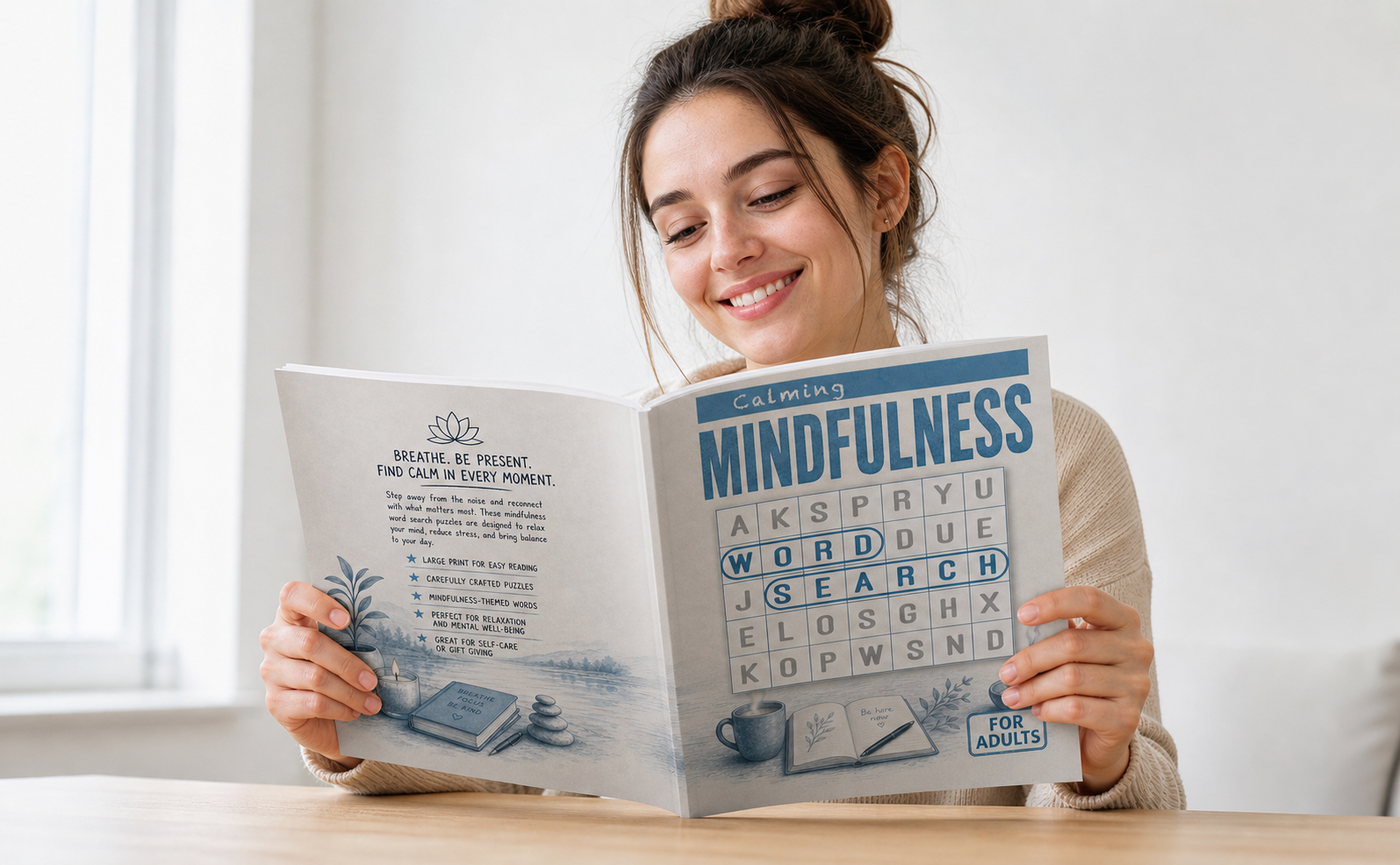 Calming Mindfulness Word Search for Adults: Large Print Word Puzzles for Finding Peace, Easing Stress, and Enjoying Quiet Moments - Review