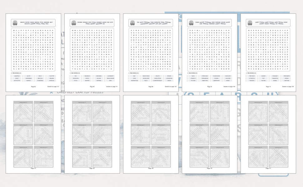 Calming Mindfulness Word Search for Adults: Large Print Word Puzzles for Finding Peace, Easing Stress, and Enjoying Quiet Moments - Design and Build