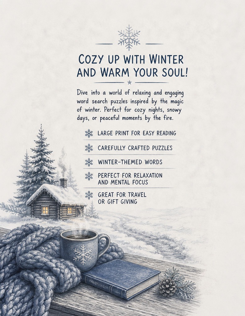 Cozy Winter Word Search for Adults: Large Print Word Puzzles for Snowy Days, Indoor Relaxation, and Peaceful Fun - Performance Testing