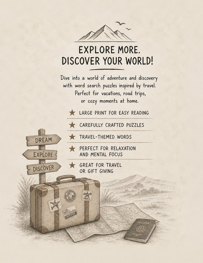 Adventurous Travel Word Search for Adults: Large Print Word Puzzles for Exploring New Places, Holiday Getaways, and Screen-Free Fun - Performance Testing