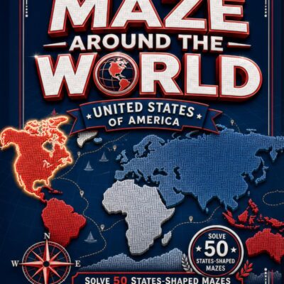 Maze Around the World - United States of America: Solve 50 States-Shaped Mazes and Explore Every State of USA - Product Image