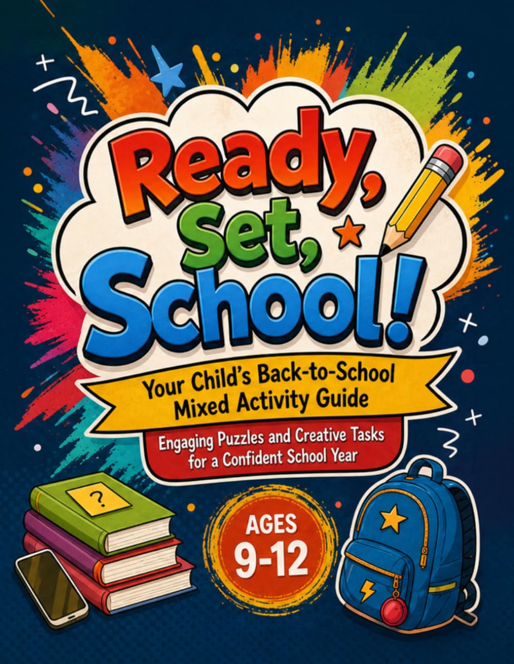 Ready Set School Ages 9-12 Mixed Activity Book with Puzzles Mazes and Creative Coloring for Kids - Comparison