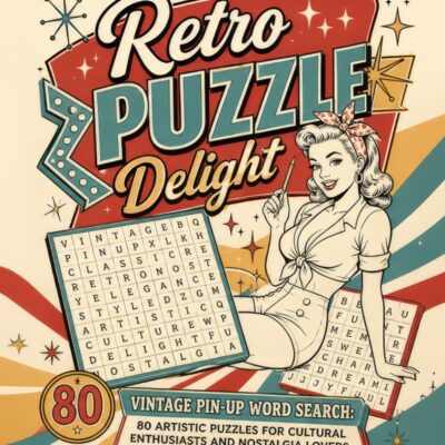 Retro Puzzle Delight: Vintage Pin-Up Word Search - 80 Artistic Puzzles for Cultural Enthusiasts and Nostalgia Lovers - Product Image