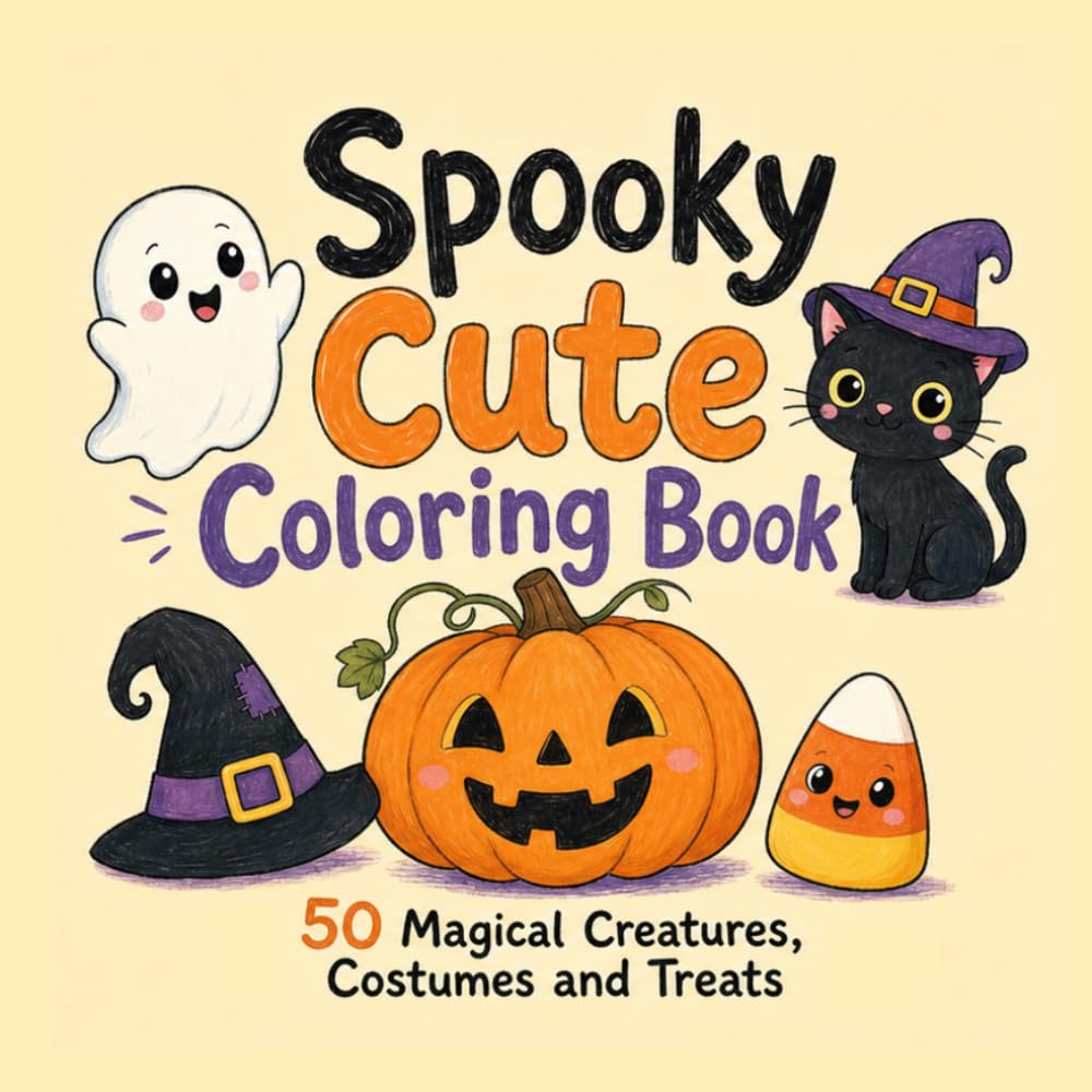 Spooky Cute Coloring Book: 50 Magical Creatures, Costumes and Treats - Comparison