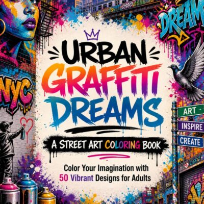 Urban Graffiti Dreams: A Street Art Coloring Book with 50 Vibrant Designs for Adults - Product Image