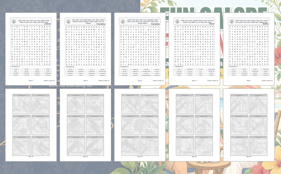 Fun Galore for Seniors: Large Print Word Search for Seniors - Design and Build
