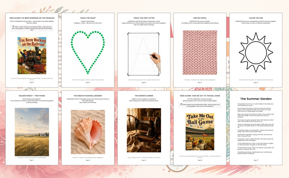 Alzheimer Late Stage: Easy Coloring, Matching, Recognition and Familiar Activities for Calm and Meaningful Moments - Design and Build